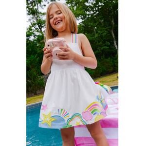 Lola + The Boys Summer Pop Embroidered Rainbow Cloud Dress 2